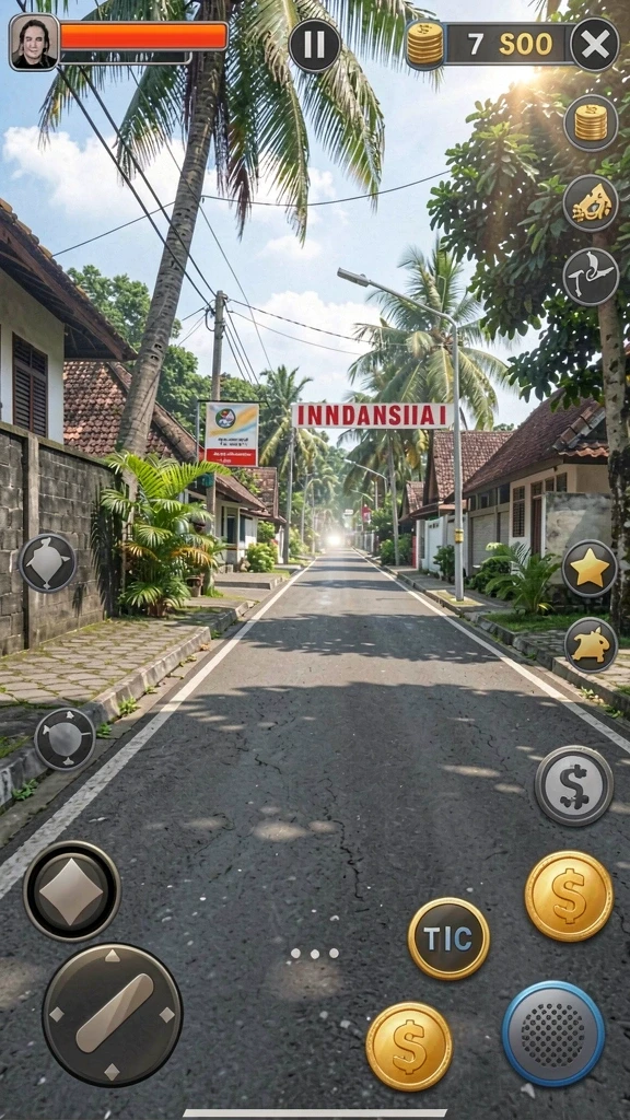 Menu permainan yang mudah dipahami dan dinavigasi.