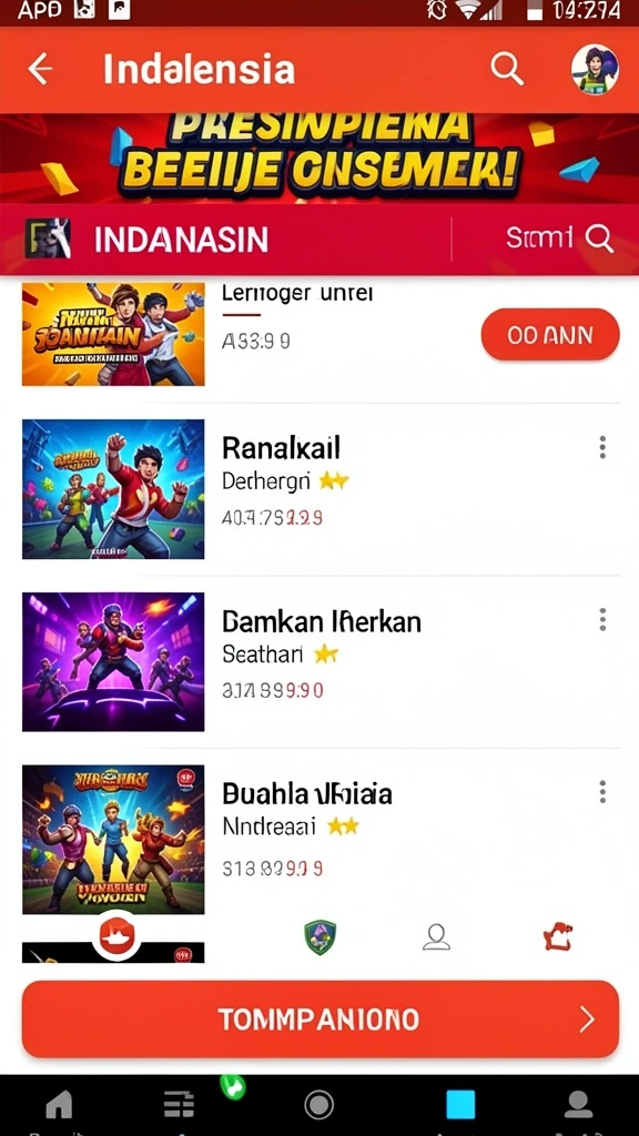 Tampilan antarmuka yang menarik dan user-friendly.