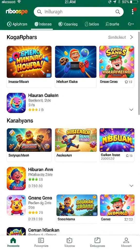 Berbagai pilihan permainan slot yang tersedia.