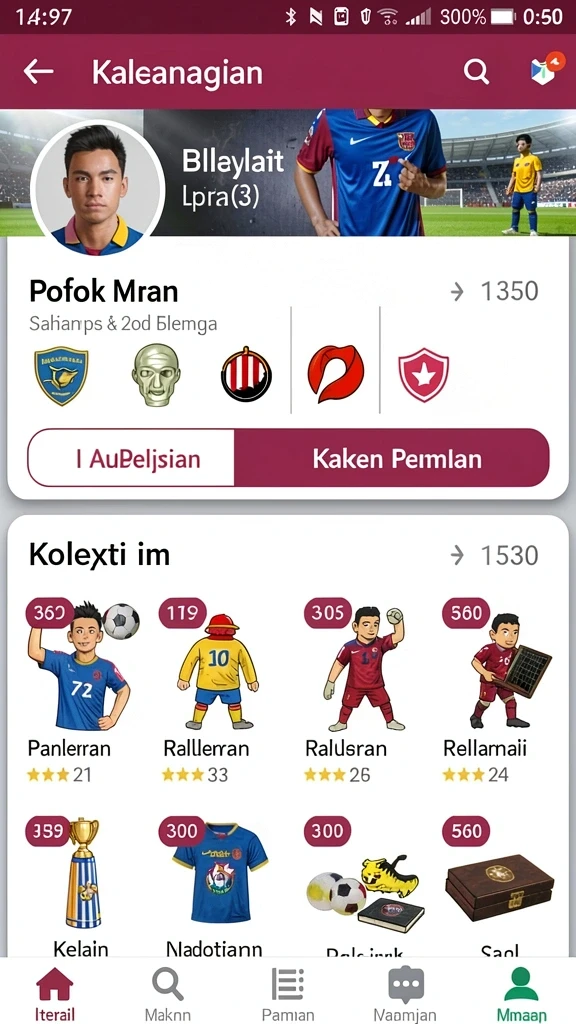 Desain arena pertarungan yang menarik dan penuh warna.