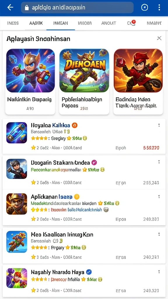 Beragam pilihan permainan judi yang tersedia.