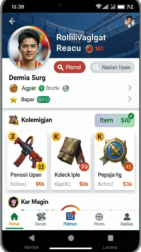 Menampilkan berbagai mode permainan yang tersedia untuk pemain.