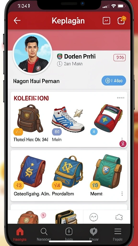 Screenshot dari fitur interaksi komunitas.