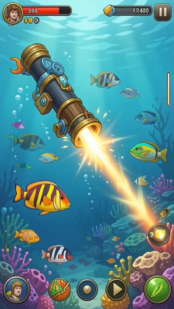 Screenshot aksi seru dalam gameplay JTBLUE.