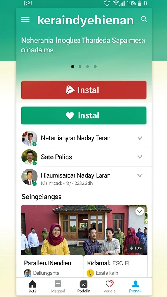 Screenshot antarmuka pengguna yang menarik dan intuitif.