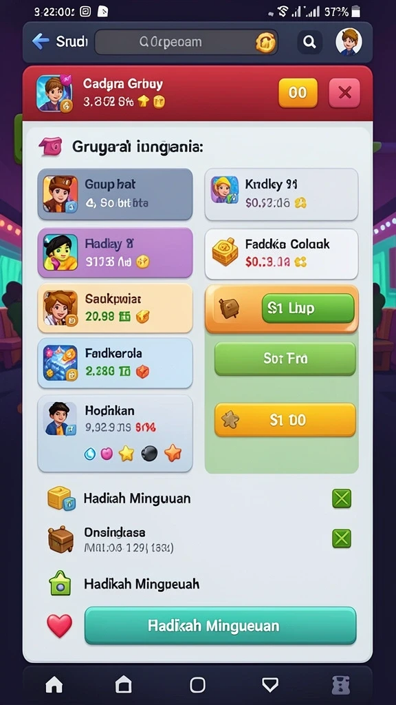 Tangkapan layar menunjukkan tampilan karakter yang dapat disesuaikan.