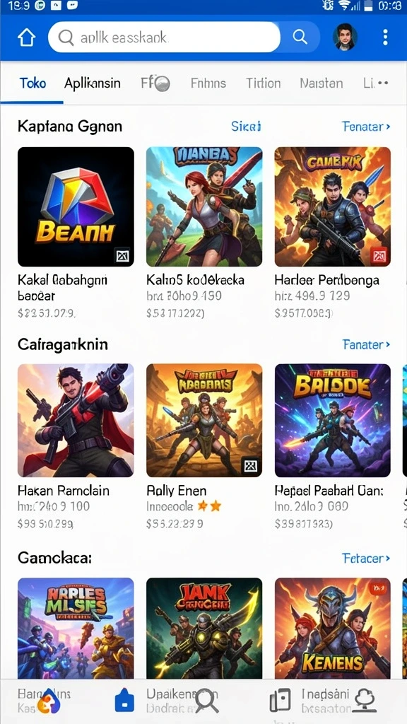 Gambaran level yang penuh warna dan menarik.