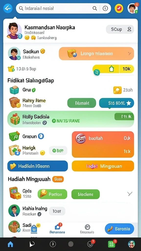 Tampilan awal yang mengesankan dan penuh warna.
