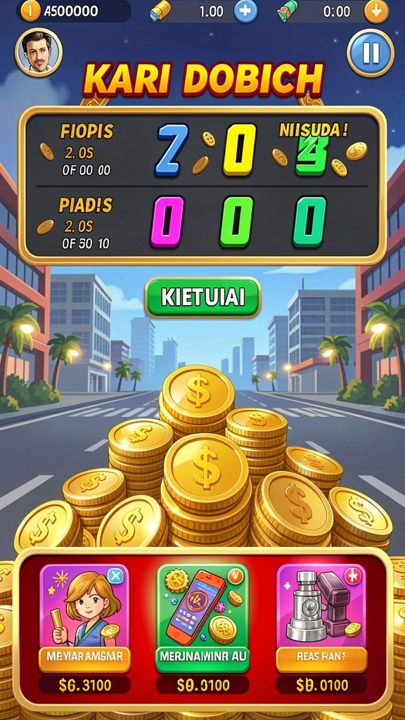 Screenshot menampilkan antarmuka permainan utama REJEKIBET.