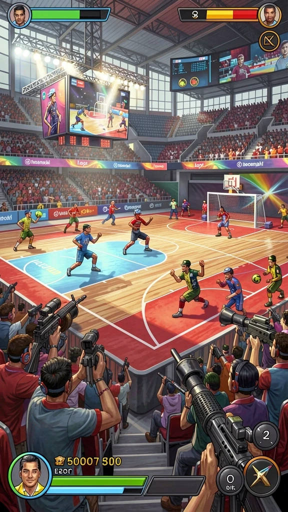 Screenshot dari mode multiplayer dalam aksi.