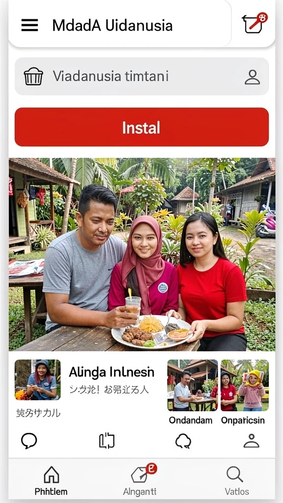 Tampilan awal yang menarik dan intuitif.