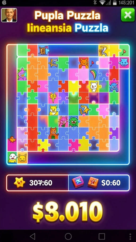 Layar permainan saat menembak level baru.